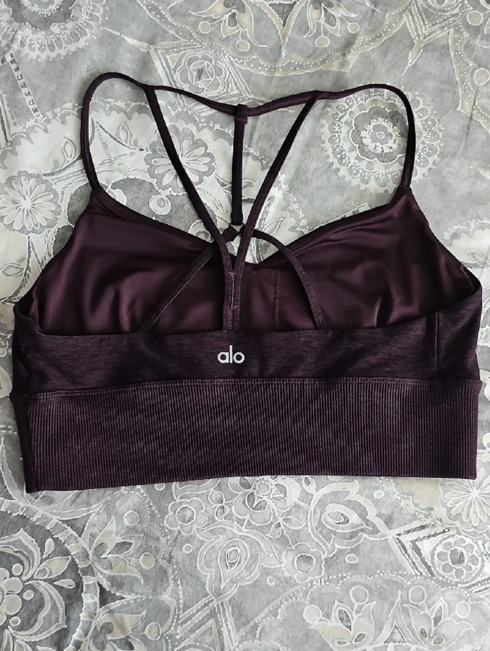 ALO Yoga Strappy Seamless Bralette — Deep Plum